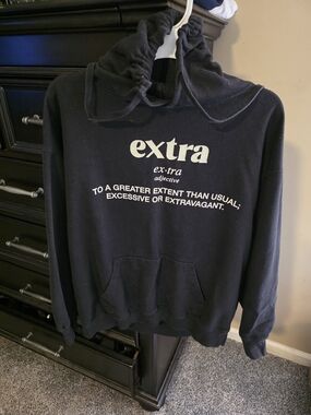 Extra Graphic Black Hoodie